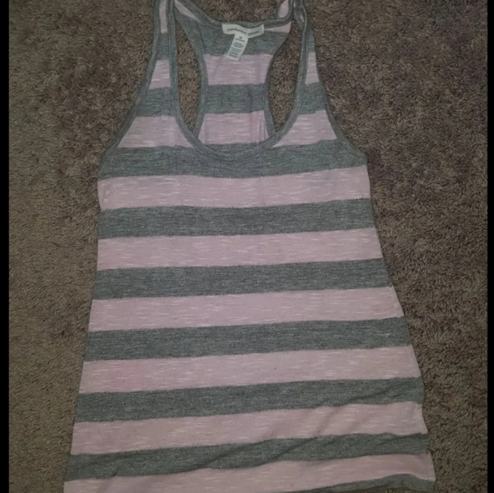 4/$16! Striped racerback tank